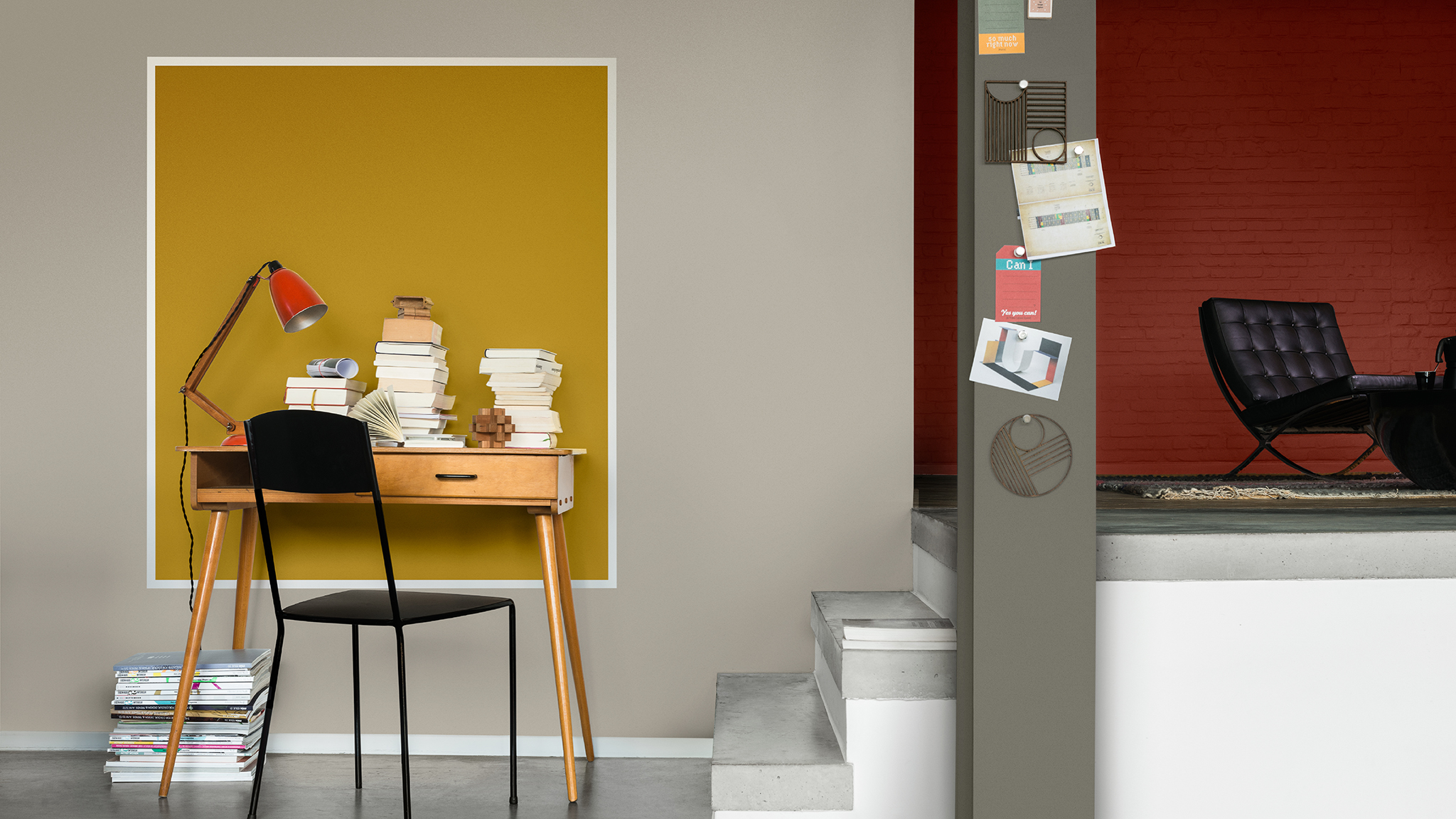 Espace de travail délimité par un bloc de couleur Définissez votre espace de travail à l’aide d’un bloc de couleur.