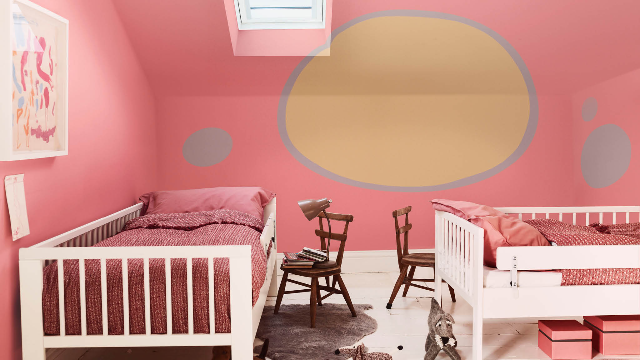 Des galets amusants dans la chambre des enfants Des galets amusants dans la chambre des enfants