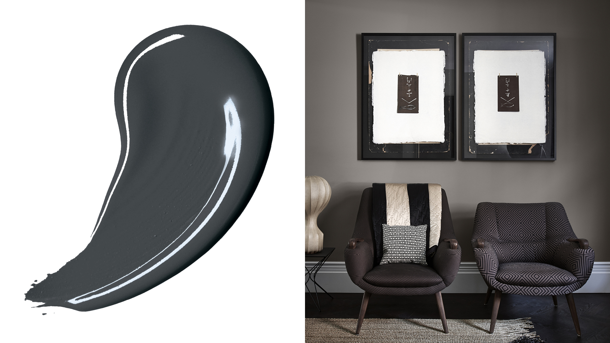 Ajouter une note spectaculaire a votre salle de sejour Une palette foncée, de couleur vive ajoutera immédiatement une note spectaculaire et de l'élégance à votre intérieur. Le gris charbon profond est un choix versatile qui ira à peu près avec tout.