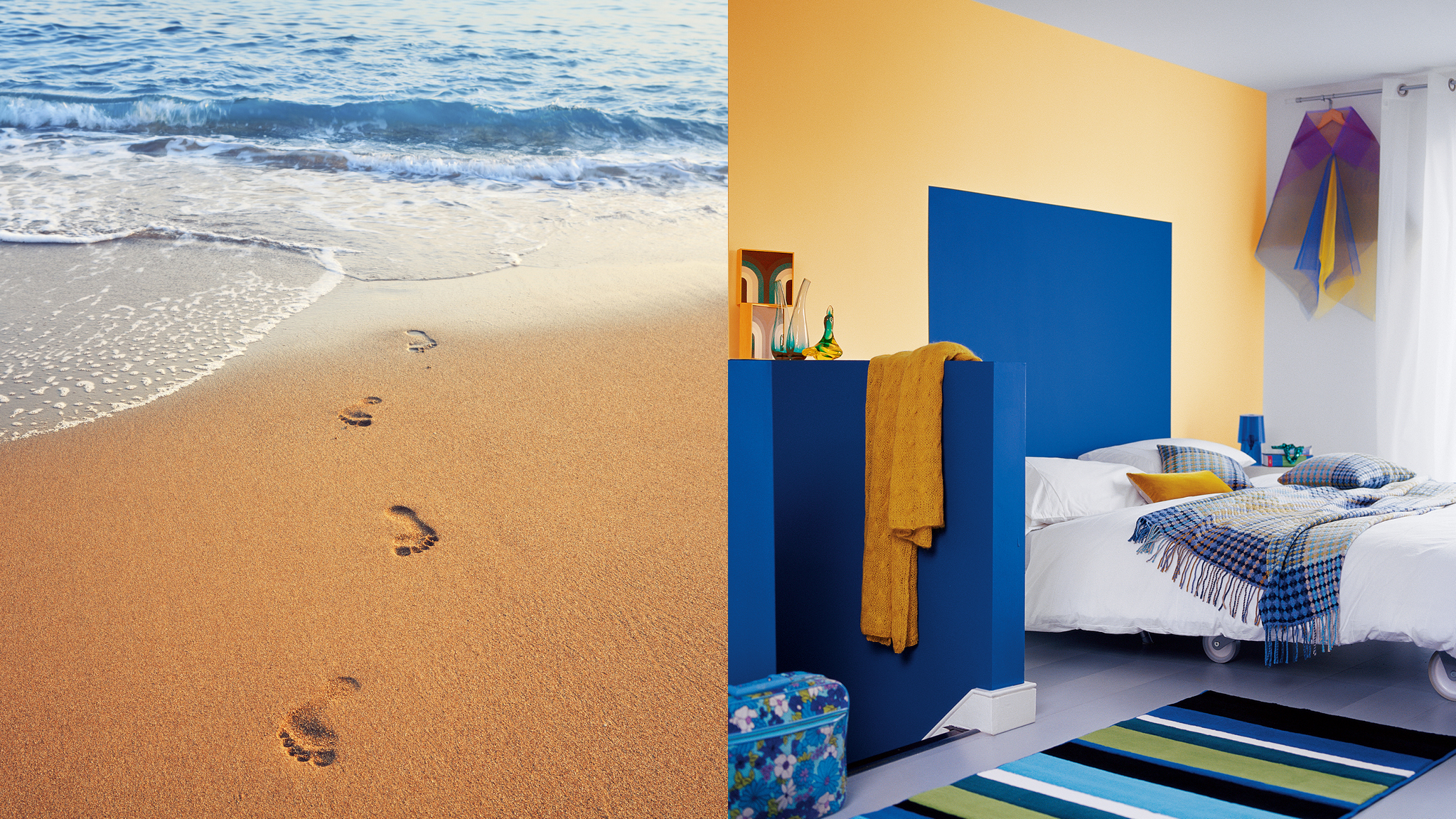 Céer une palette de couleurs joyeuse Ramenez cette sensation de vacances chez vous en peignant sur vos murs des couleurs joyeuses inspirées de la plage.