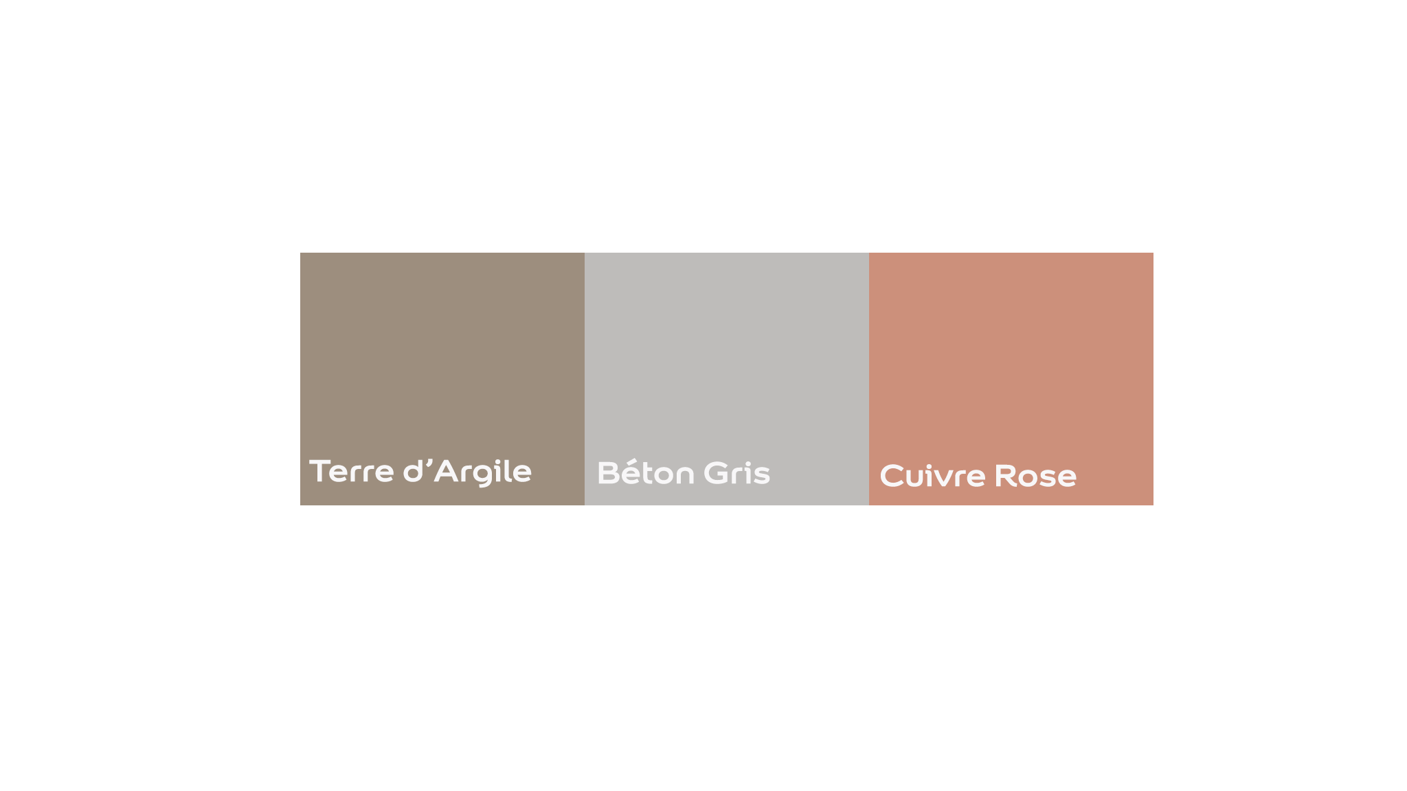 Terre d'Argile - Béton Gris - Cuivre Rose Terre d'Argile - Béton Gris - Cuivre Rose
