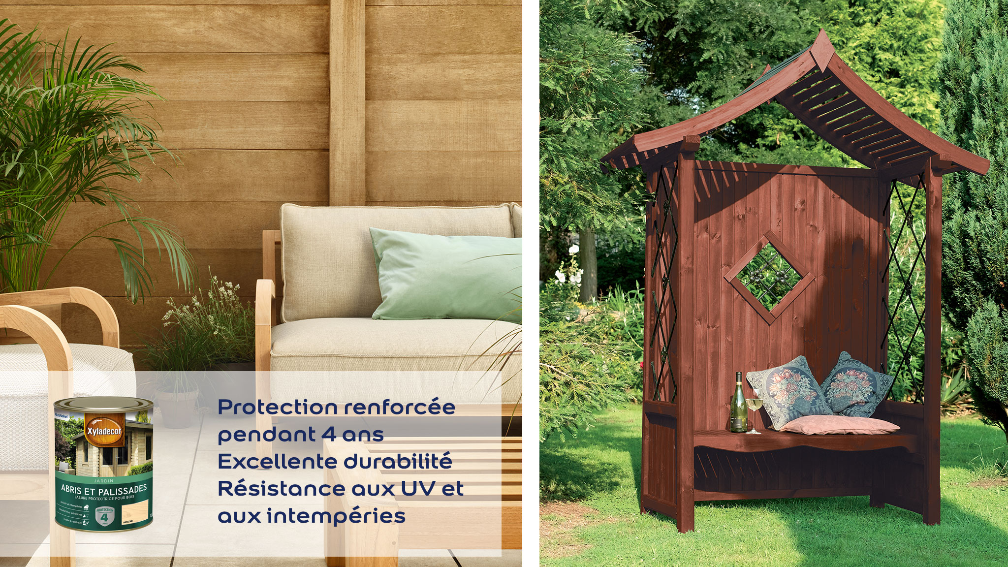 Extérieur : Lasure Protectrice pour bois extérieur Abris et Palissades Mat opaque Extérieur : Lasure Protectrice pour bois extérieur Abris et Palissades Mat opaque